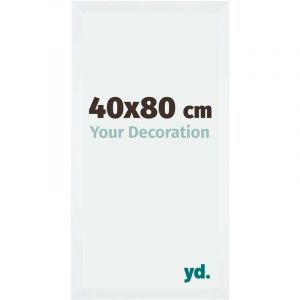 Your Decoration - 40x80 cm - Cadres Photo en mdf Avec Verre acrylique - Anti-Reflet - Excellente Qualit&eacute; - Blanc - Cadre Decoration Murale - Catania.