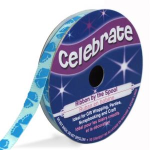 Image de Celebrate 4m de Ruban Satin - bleu - Largeur 0.6cm