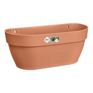 Elho Vibia Campana Mural 35 - Planteur pour Balcon & Extérieur - Ø 35.0 x H 14.8 cm - Marron/Terre Cuite