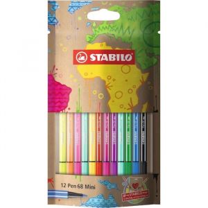 Stabilo Sachet x 12 feutres de dessin Pen 68 Mini #my design