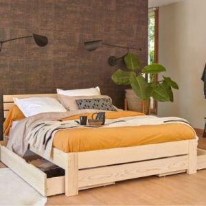 Housse de couette percale bio Elise CAMIF Ocre 220 x 240 cm