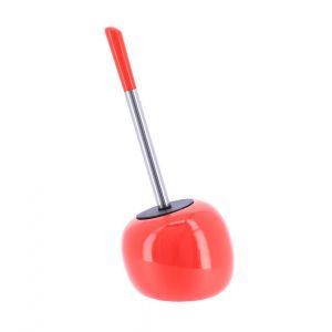 Tendance Brosse wc avec support en Dolomite Rouge - Rouge