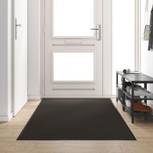 VidaXL Tapis De Sol Noir Lavable 120x300 Cm