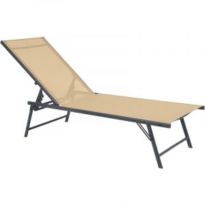 WERKA PRO Transat r&eacute;glable cr&egrave;me 5 Positions