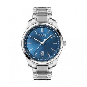 Hugo Boss Montre 1513731 - Circuit Boitier acier Cadran bleu Bracelet acier argenté Homme