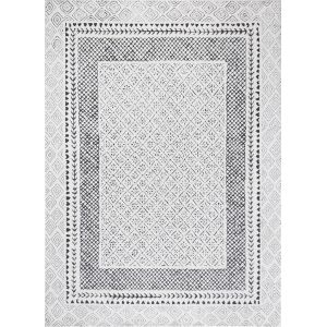 Tapis Scandinave Bohème - Ivoire et Noir - 160x213cm