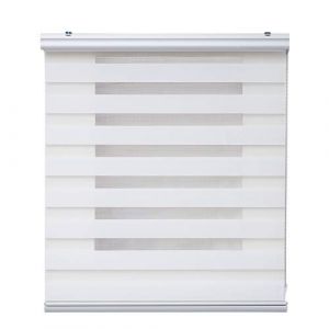 Storesdeco - Store Jour/Nuit Plus, Store enrouleur avec Finitions Premium, Blanc, 80 x 250cm