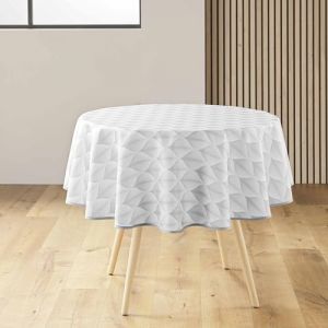 Douceur d'Int&eacute;rieur Nappe Ronde (&Oslash; 180 cm) Kalini Gris, Polyester Imprim&eacute;