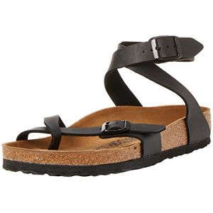 Birkenstock Yara Birko-Flor, Sandales Bride cheville Femme, Noir), 40 EU