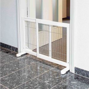 Image de Trixie Barrière pour chiens, bois - 65-108 × 61 cm, blanc