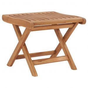 VidaXL Repose-pied pliable 46,5x49x41,5 cm Bois de teck solide