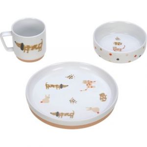 Image de Lässig Coffret repas en porcelaine Little Mateys ORANGE