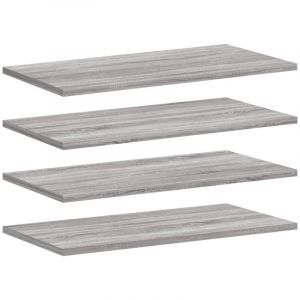 VidaXL &Eacute;tag&egrave;res Murales 4 Pcs Sonoma Gris 60x20x1,5 Cm Bois Ing&eacute;nierie