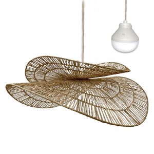 Lumisky Suspension nomade SOLARA NOMAD Bois clair jute H21CM