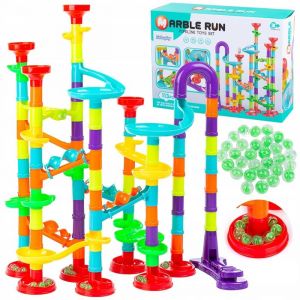 Kinderplay Circuit à billes avec lanceur labyrinthe modulable 113 pièces (KP5965)
