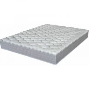 Ebac Matelas mousse 140x190 Madere - Mousse - Hauteur 24 cm - 3 zones - Soutien ferme - Blanc