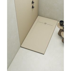 Receveur de douche extraplat rectangulaire blanc perle 80x120 cm Gneis