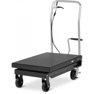 Table Élévatrice 500 kg Plateforme Hydraulique Mobile à Ciseaux 81x50cm 28 86cm Noir