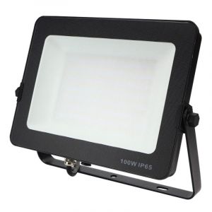 Digilamp - Projecteur led 100W Noir Étanche IP65 Blanc chaud 3000K Forte luminosité avec Osram Puce 11000 Lumens garage jardin terrain de sport