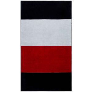 Tommy Hilfiger Serviette de Bain Unisexe avec Logo, Multicolore (Desert Sky/White/Red), Taille Unique