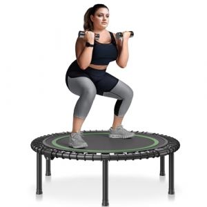 VEVOR Mini Trampoline Pliable, 1027 mm, Fitness rebounder, Charge maximale 150 kg, Petit Trampoline d'entra&icirc;nement d'int&eacute;rieur Stable et Silencieux, pour Exercice, entra&icirc;nement, Fitness pour Adultes