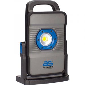 AS - Schwabe As-Schwabe Acculine Multi A1 46450 Projecteur mobile pour batteries de diff&eacute;rents fabricants, 20 W, 2600 lm, cadre pliable, pour &eacute;clairage ext&eacute;rieur, dur&eacute;e d'&eacute;clairage max. 40 h &agrave; 18 V/12 Ah, IP54,