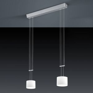 BANKAMP GRAZIA Suspension LED, 2 sources de lumi&egrave;re, avec variateur, 2136/2-92,