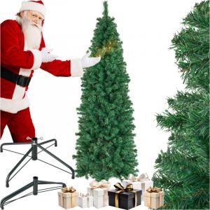 TecTake Sapin de Noël artificiel COMETE, aspect naturel - en vert, sapin artificiel, plastique 150 cm
