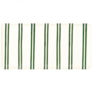 Easy life Plateau 39,5x20 cm en céramique peint à la main COLOR MIX GREEN