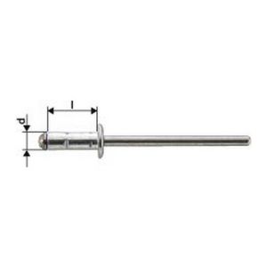 Gesipa Rivet aveugle multiserrage alu/acier inoxydable têtesemi-bombée 4x10mm (Par 1000)