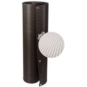 Image de Brise Vue En R&eacute;sine Tress&eacute;e Avec Oeillets M&eacute;talliques Coloris Blanc 1 X 5 M Neuf