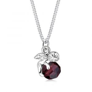 Elli Collier Femme Pendentif Ange avec Cristaux en Argent Sterling 925