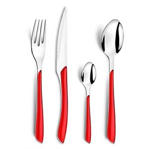 Amefa Eclat Pois Ménagère 24 pièces Rouge