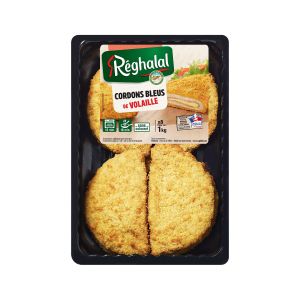 Cordon Bleu Volaille Halal Reghalal - La Barquette De 1 Kg