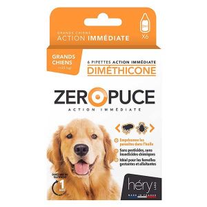 Héry Laboratoires Diméthicone Pipettes Chien Zéro Puce 6X2