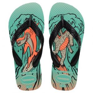 Havaianas Garçon Kids Top Fun Tongues, Virtual Green/Black, 29/30