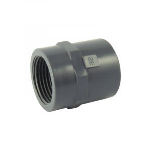 Ezfitt Manchon PVC femelle / femelle &agrave; visser et &agrave; coller - 40mm x 1'' 1/4