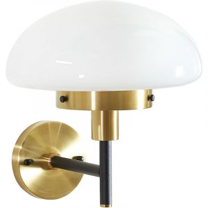 Beliani Lampe murale en métal noir et doré