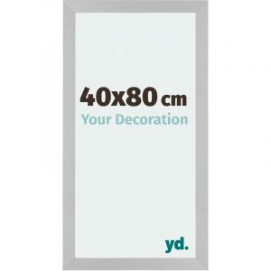 Your Decoration - 40x80 cm - Cadres Photo en mdf Avec Verre acrylique - Anti-Reflet - Excellente Qualité - Argent Mat - Cadre Decoration Murale
