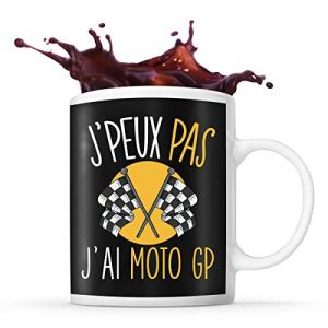 Mug Moto gp j'peux pas Noir Tasse Cadeau Personnalis&eacute;
