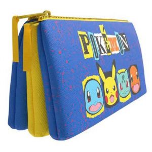Trousse - Pokémon - Triple compartiments - Blanc - Enfant - Mixte