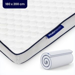 Soulsnooze - DuoComfort Premium Topper 180x200 cm - Surmatelas - Design réglable - 3D Air Mesh - Matelas à mémoire de forme - 30 nuits de sommeil d'essai - Housse lavable - Antiallergique