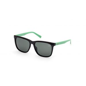Timberland Unisex TB00047 01R Lunettes de soleil Inject&eacute; Noir Vert Carr&eacute; Polaris&eacute;