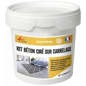 Arcane industries Kit Béton Ciré sur Carrelage - Vanille - Beige - kit 2 m² (2 couches)