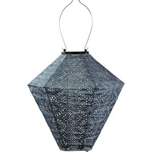 Lumiz - Lanterne solaire Diamond 28 cm Lace - Gris bleu