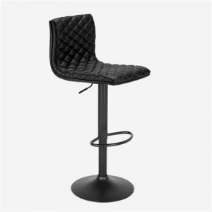 Tabouret haut bar et cuisine design moderne noir Denver Black Edition