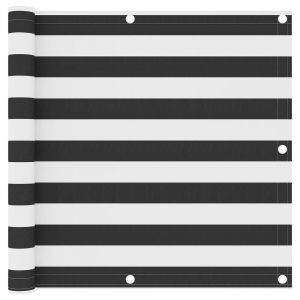 Écran de balcon brise pare vue protection confidentialité 90 x 400 cm tissu oxford anthracite et blanc 02_0009991