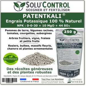 Tout Pour Les Nuisibles - 250g de PatentKali SOLUCONTROLEngrais Potassique 100% Naturel