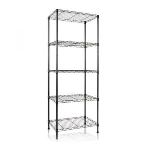 &Eacute;tag&egrave;re en m&eacute;tal Rocky 4/5 &Eacute;tag&egrave;res Noir 55 x 35 x 110 cm Charge Max : 250 kg