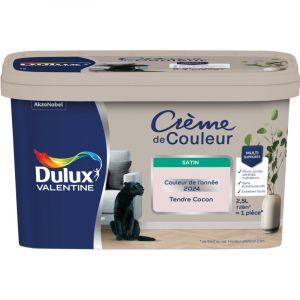 Dulux Valentine Peinture Crème de Couleur - Tendre Cocon - Satin - 2.5 L
